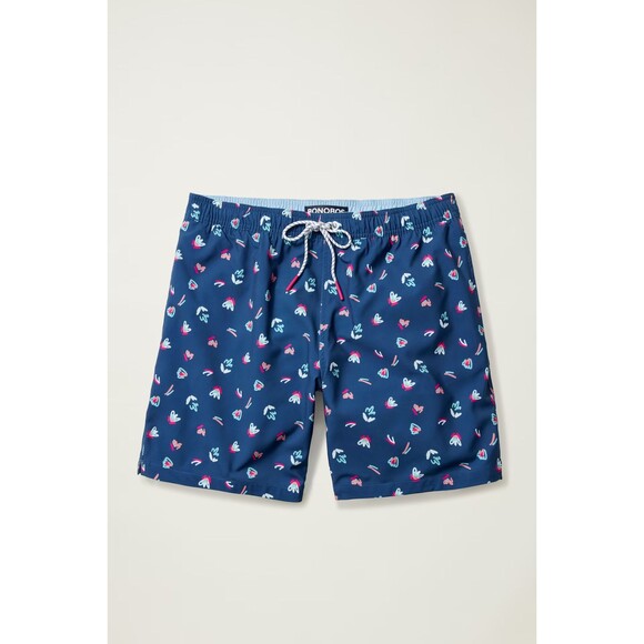 Bonobos Riviera Recycled Swim Trunks Shorts Navy Sketch Floral Printed L 265671 - Picture 7 of 7